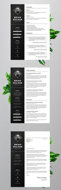 Modern Resume Template + Cover Letter - CV Template - MS Word on - resume template mac Modern Resume Template + Cover Letter - CV Template - MS Word on - resume template mac