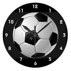 SOCCER Vinyl Wall Clock Vintage Record Sports League Ball Goal FIFA Football