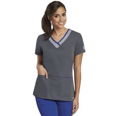 Grey/'s Anatomy Active Women/'s 41466 3 Pocket Color Block Top