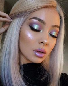 60 Best Sissy Makeup Images On In 2018 Beauty Unicorn Bride Queen Makeup Eyeshadow Mermaid Fairy Holographic