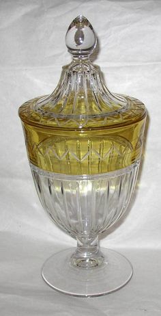 heisey recessed panel engraved candy jar no 465 ca 1917 1918