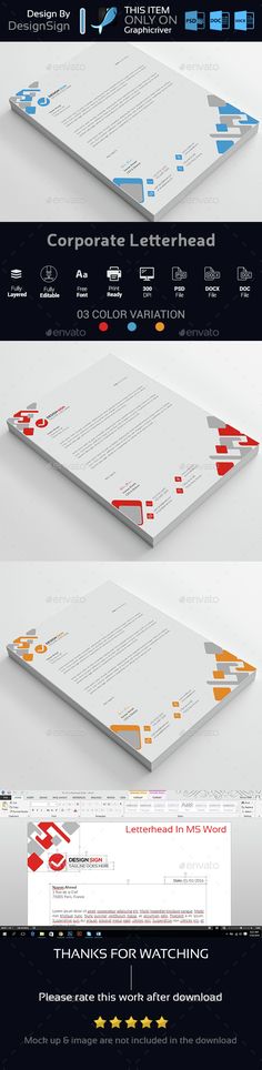 Corporate #Letterhead Template by ThemeDevisers on @creativemarket - corporate letterhead template Corporate #Letterhead Template by ThemeDevisers on @creativemarket - corporate letterhead template