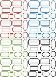 Notebook labels templates editable