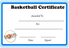 Basketball Coach Appreciation Certificate | Basketball Certificate