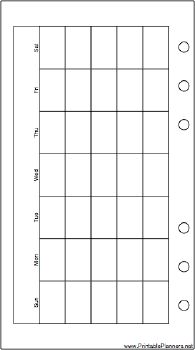this printable weekly calendar is oriented on one letter size page