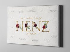 SALE 50/% Off Canvas Guest Book Anniversary Gift for Parents GB215 Signature Poster Wedding EST Elegant Gold Foil Wedding Guest Book