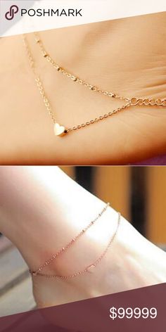 9 1//2 INCH 14KT GOLD EP 2.5MM ROPE CHAIN ANKLET