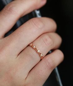 Rose Gold Wedding Band~Rose Gold Ring~Women/'s Wedding Ring~Thin Rose Gold Band~10K Gold Band~Antique Style Ring~Vintage Style Band~Rococo