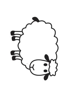 Printable Sheep Template Jos Gandos Coloring Pages For Kids Coloring Page Sheep Picture Free Sheets To Print And Images For Schools Education Teaching Materials Img 17588