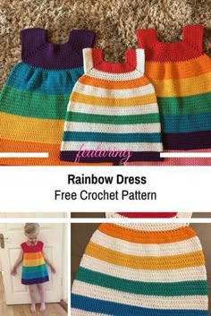 Rainbow Wear for Baby 10 Designs Crochet Pattern//Instructions NEW