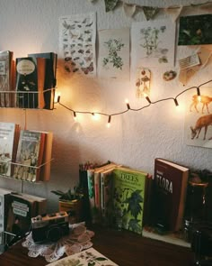 Fairy lights + Books // Shop 100% Bamboo Eco-friendly Bedding & Apparel xx www.yohome.com.au Dream Rooms, Aesthetic Rooms, Aesthetic Room Decor, Aesthetic Room, Room Aesthetic, Aesthetic Bedroom, Arredamento