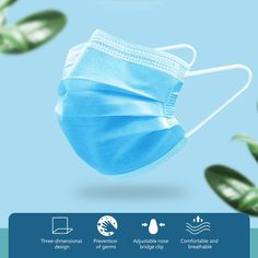 3Pcs//Set Anti Bacteria Dusts Proof Anti-Smog Anti-Pollens Breathe Masks Reusa TN