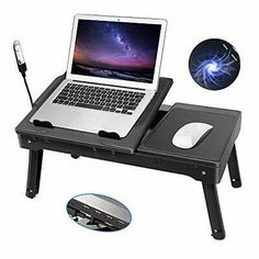 Laptop Table Stand Portable Mobile Laptop Standing Desk Aluminum Bed Tray A5D0