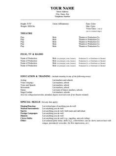 free beginner acting resume sample resumecompanion com acting free actors resume template