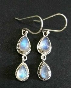 Gift For Her Silver Earring Stud Earring Silver Studs Rainbow Moonstone Earrings in 925 Sterling Silver Birthstone Earring Gemstone