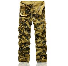 GAGA Mens Long Pants Casual Straight Leg Breathable Loose Trousers
