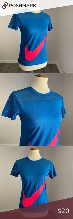 Fila Boys Geometric Print Performance Top Size 5//6 Blue Depth