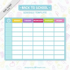 cute timetable