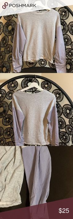New Brandy melville light gray long sleeve ribbed Maryanne Turtleneck Top NWT
