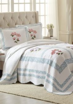Martha Stewart Antique Market Reversible 100/% Cotton Multi Color Full Queen Quilt