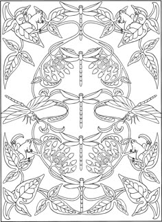 dragonfly mandala coloring page for adults art coloring pages