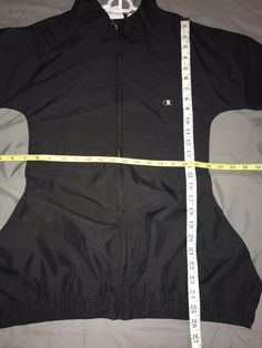 CHAMPION Zip Neck Pullover Windbreaker Jacket Removable Sleeves Gray Men/'s