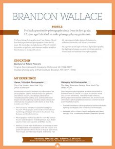 resume layout examples