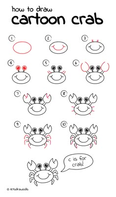 how to draw crab easy drawing step by step perfect for kids