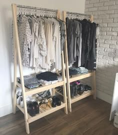 Here are our best tips and tricks for great closet organization! Use a clothing rack! #closetgoals #closetorganization #organization Home Organisation, Organisation, Wardrobes, Closet Organization Diy, Closet Goals, Home Organization, Closet Designs, Walk In Closet, Closet Bedroom