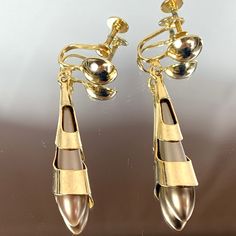 Vintage Paper Art Clip-on Earrings OOAK Rare