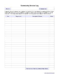 volunteer hours form template