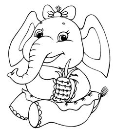 Click To See Printable Version Of Elephant Girl Coloring Page