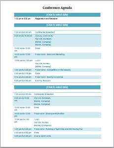conference agenda template at word documents com microsoft agenda format in word