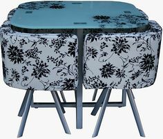 Hygena Wooden Space Saver Table and 4 Chairs - Walnut Black. at ... Hygena Wooden Space Saver Table and 4 Chairs - Walnut Black. at ...