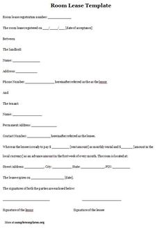rental room agreement