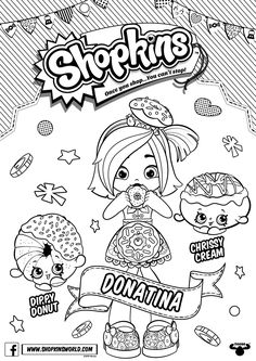 Donatina Shopkins Shoppies Coloring Pages Printable And Book To Print For Free Find More Online Kids Adults Of