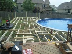 Above Ground Pool Deck Off House decks built off back of house with above ground pool - google Above Ground Pool Deck Off House decks built off back of house with above ground pool - google