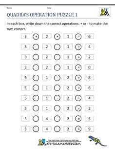 Best First Grade Math Puzzles Images Math Puzzles Brain Teasers Math Puzzle Quadras Operation Puzzle Rd Grade Math Worksheets Fourth Grade Math Second
