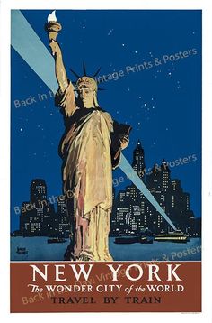 20x30 1950s See Chicago Skyline Vintage Style Travel Poster