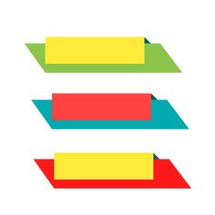colorful origami banner collection
