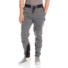 Young Men/'s Pant Jogger Pants Joggers Grey Camo Nope brand M Medium L Large XL