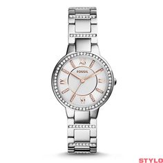 126 mejores imágenes de Relojes Fossil | Relojes fossil Reloj Fossil Es3282 Virginia Reloj Para Dama Plateado origi