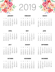 canada calendar 2019 free