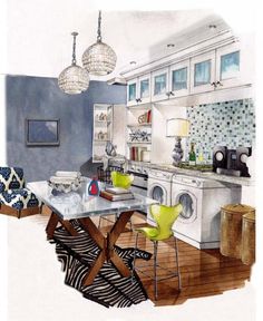 225 Best Hand Drawn Interior Design And Architectural Renderings Explore Impressive Awesome Interior Design Rendering Hand Concepts From Susan Wilson To Renovate Your Home