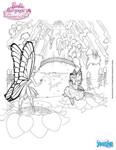 Coloriage Barbie Catania Et Mariposa Chevauchent Sylvie