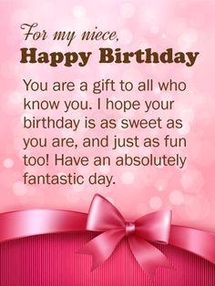 lovely happy birthday wishes card for niece stunning simplicity