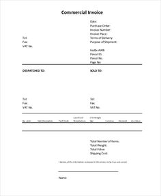 Proforma Invoice Example , Proforma Invoice Template , Things That