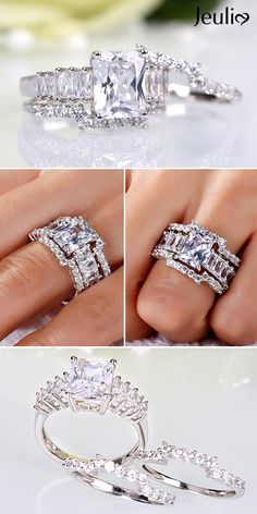 4.65 Ct Cushion Cut Cz Diamond Halo Engagement Ring In 925 Sterling Silver Vintage Style Ring Set Wedding Bridal Set Filigree Ring Set