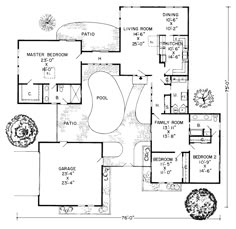Plan 16386MD: Courtyard Living With Casita | Courtyard house plans ... Plan 16386MD: Courtyard Living With Casita | Courtyard house plans ...