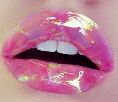 Pink Holographic Gloss Lips